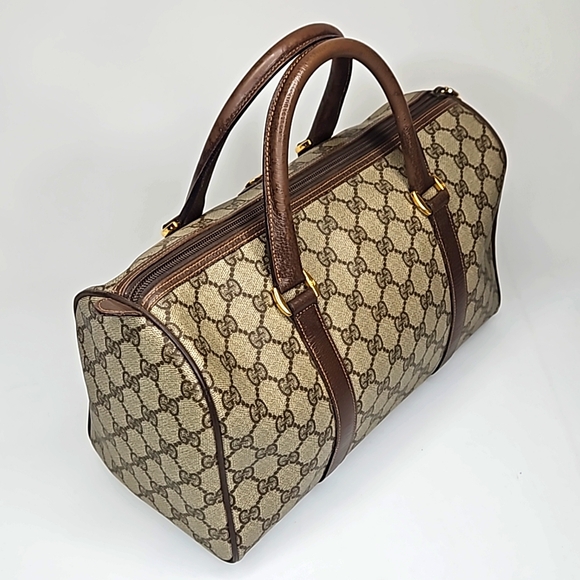 Authentic Gucci Monogram Classic Satchel Vintage Handbag Purse Authentic - Picture 8 of 17